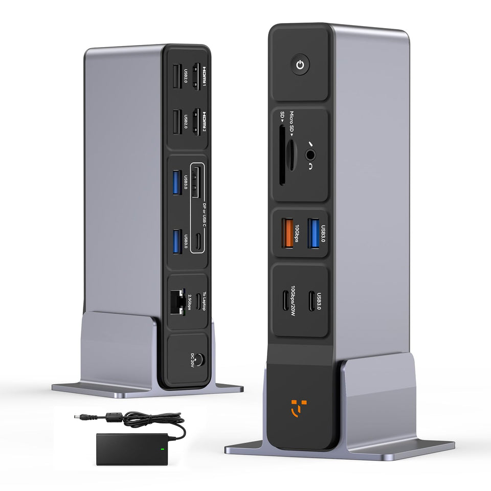 TobenONE docking station with triple 4K outputs for multitasking