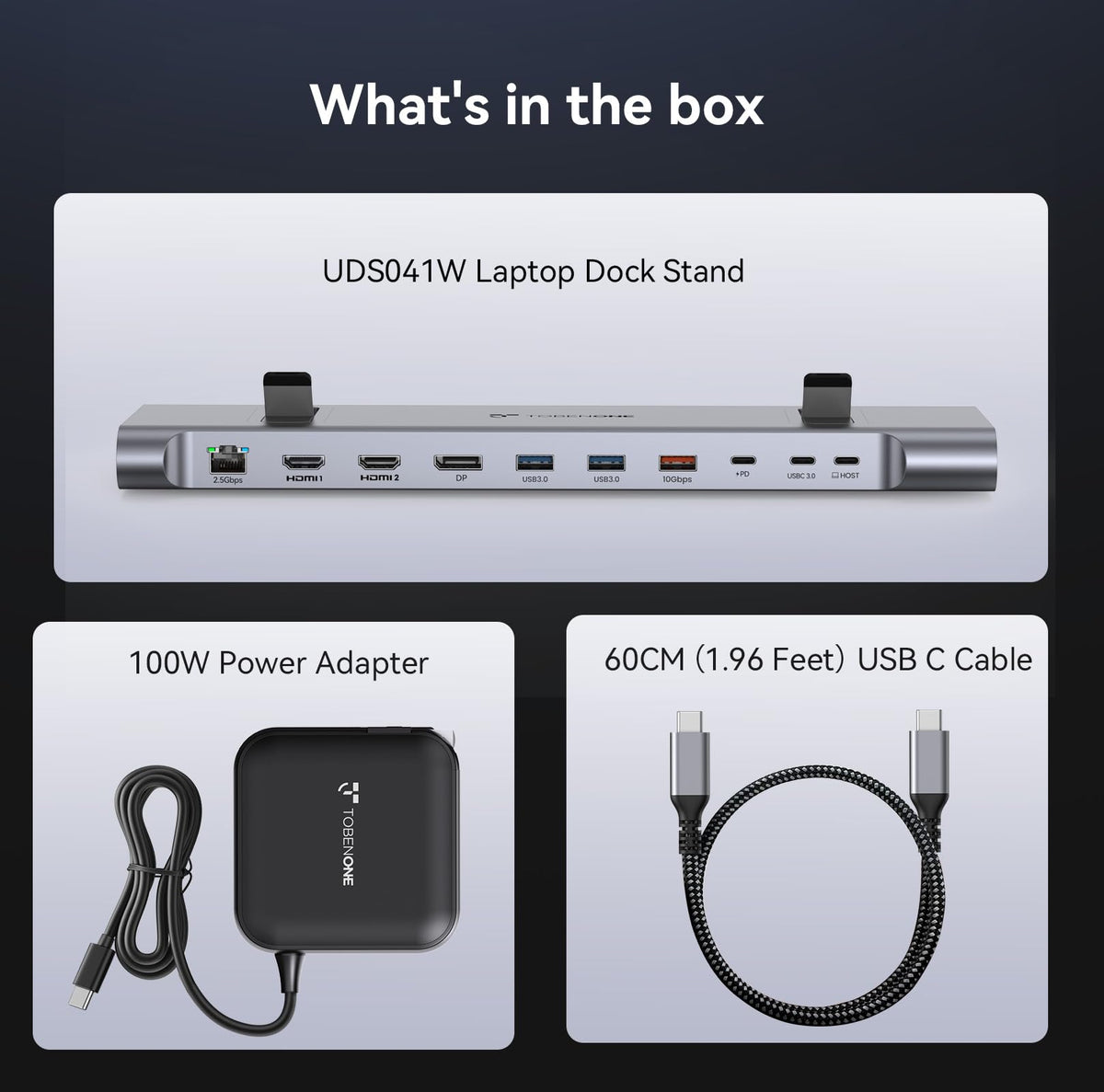 TobenONE docking station suitable for Dell/HP/Lenovo home office.