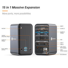 TobenONE double-monitor extension creates a spacious 1080p desktop for productivity.