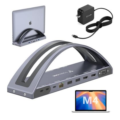 TobenONE dual 4K dock setup powering a multi-monitor editing workflow