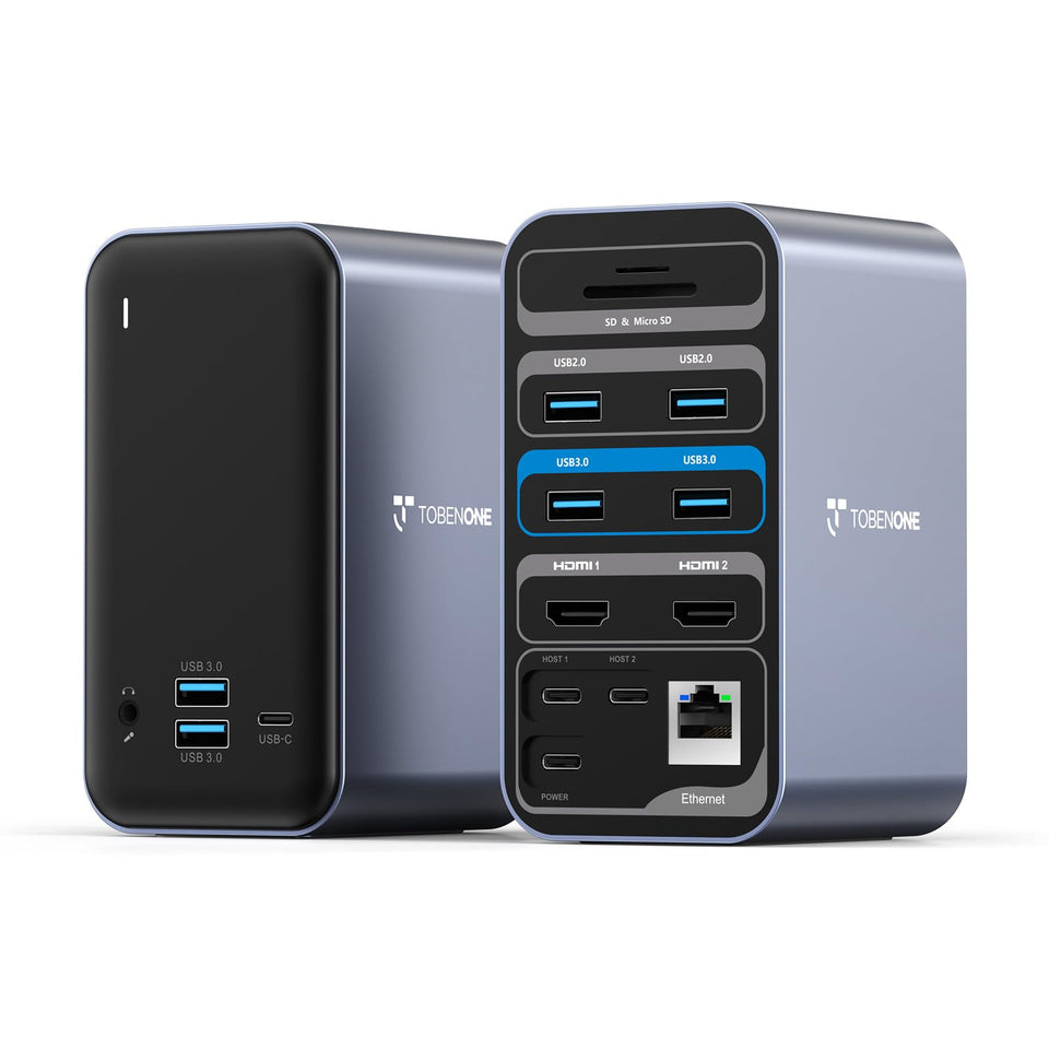 Tobenone dual 4K dock for MacBook enhances multi-monitor setup