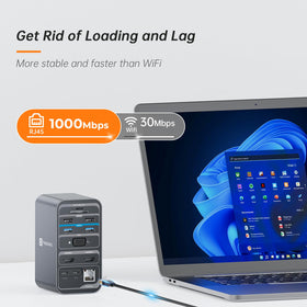 TobenONE Gigabit Ethernet keeps fast wired networking at hand.