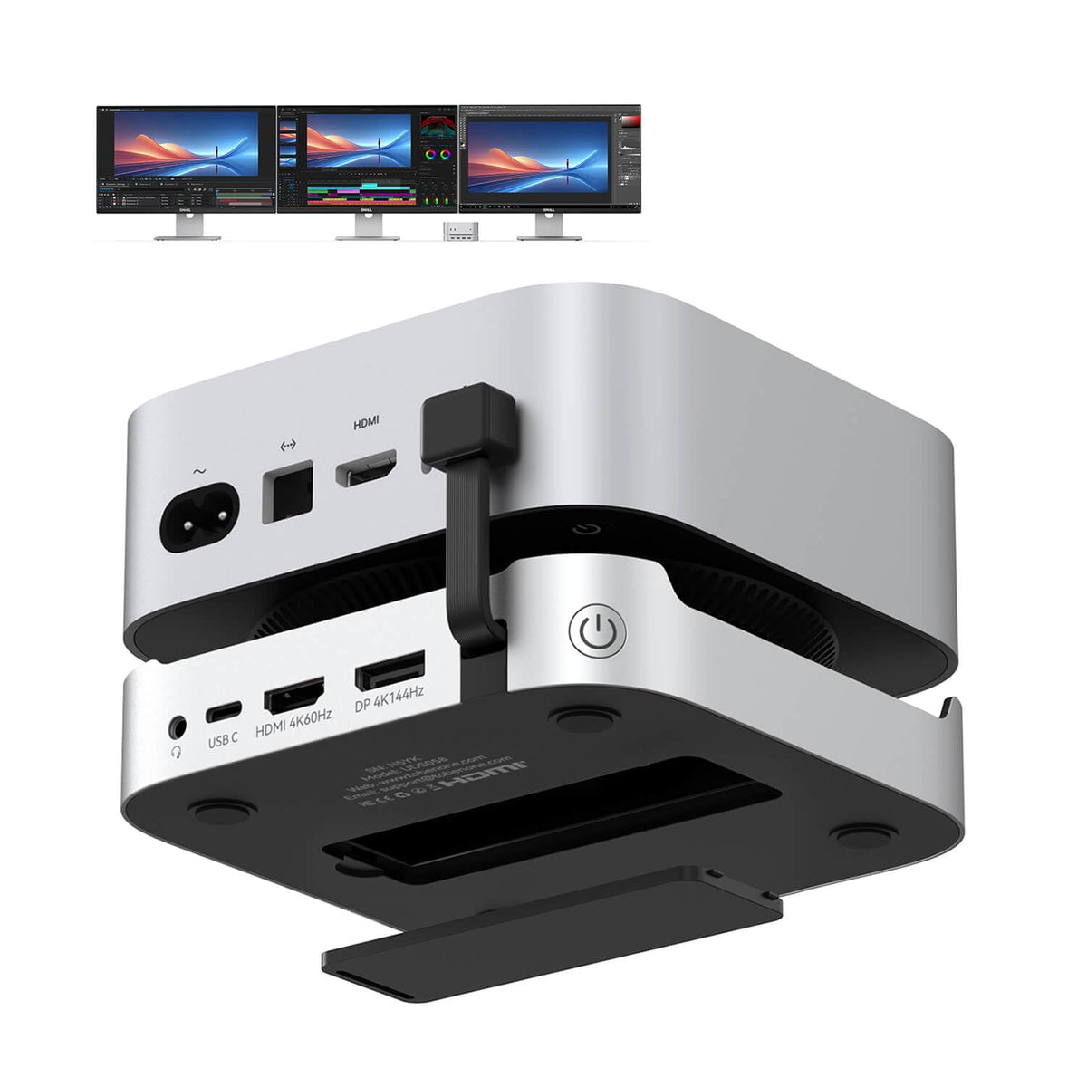 TobenONE M4 Dock front view showing 13 ports for a tidy, connected workspace