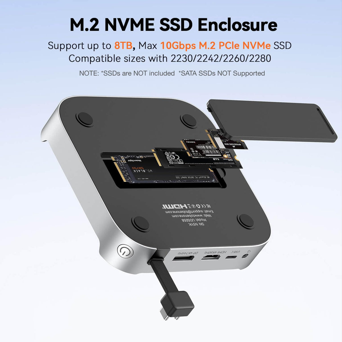 TobenONE M4 Dock 8TB NVMe enclosure enabling high-capacity local storage