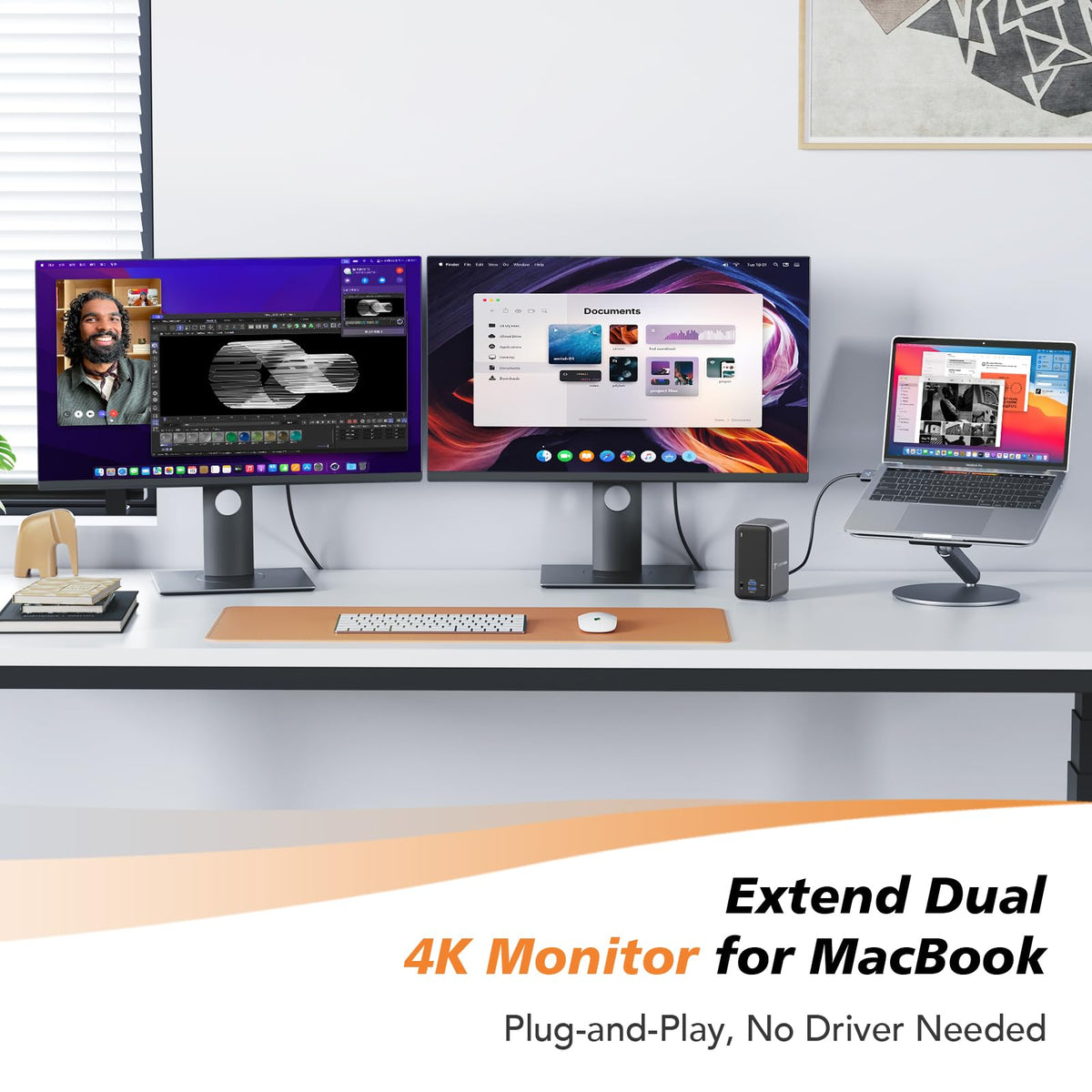 TobenONE 100W PD adapter powers your MacBook safely while connected.