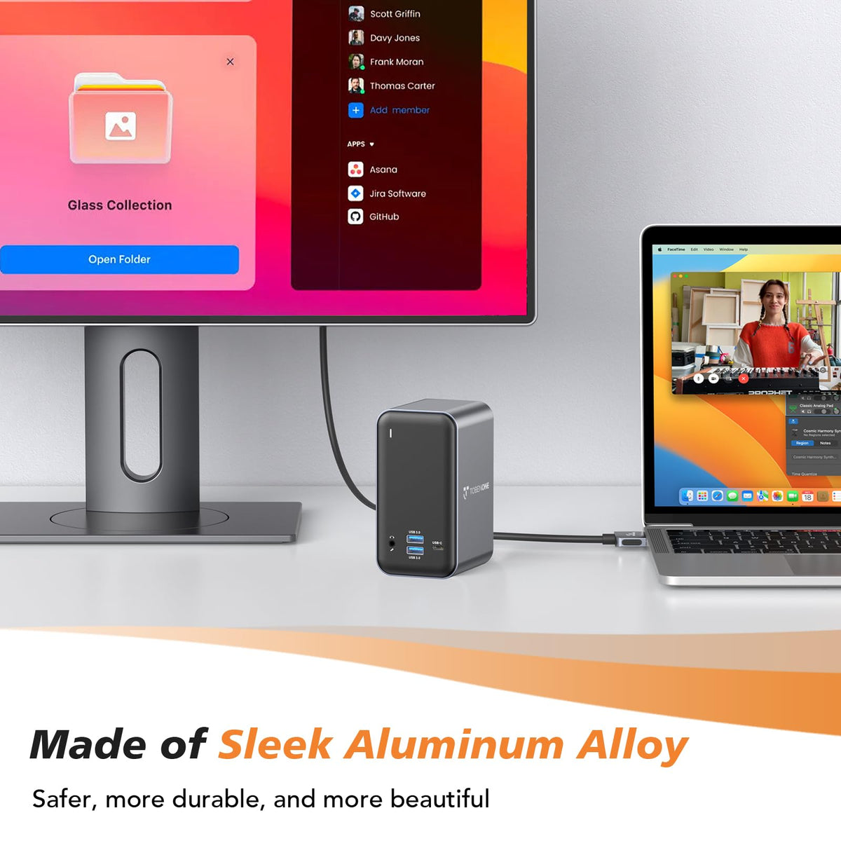 TobenONE box includes dock, charger, cables, and user manual.