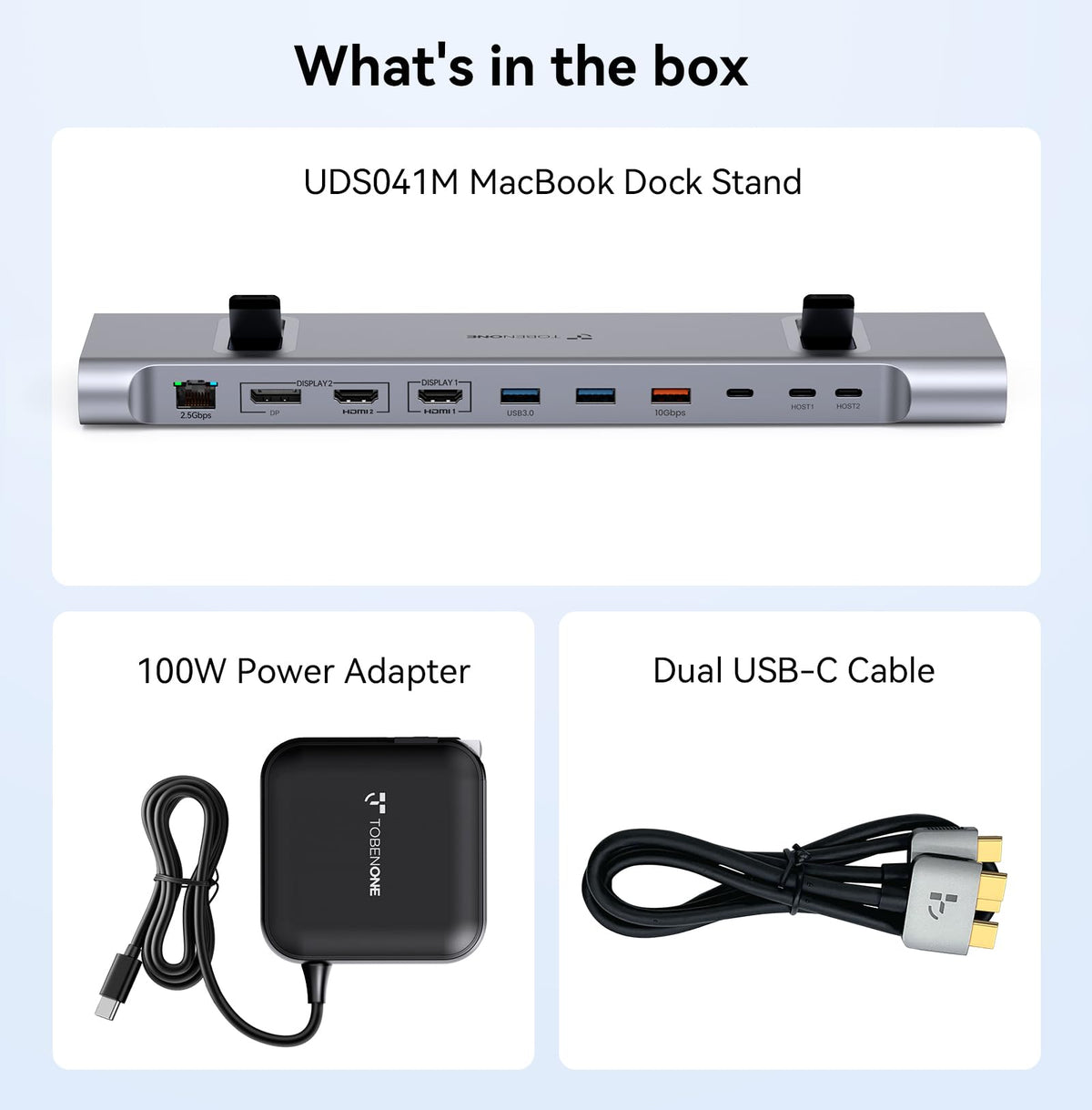 Tobenone MacBook Docking Station desk setup fits home or office spaces.