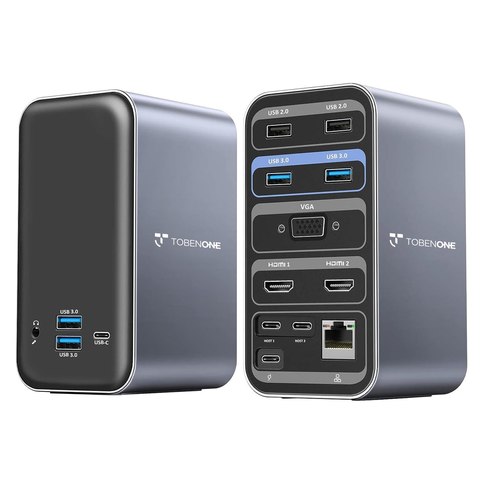 Tobenone MacBook Pro Dock with dual 4K HDMI displays for multitasking
