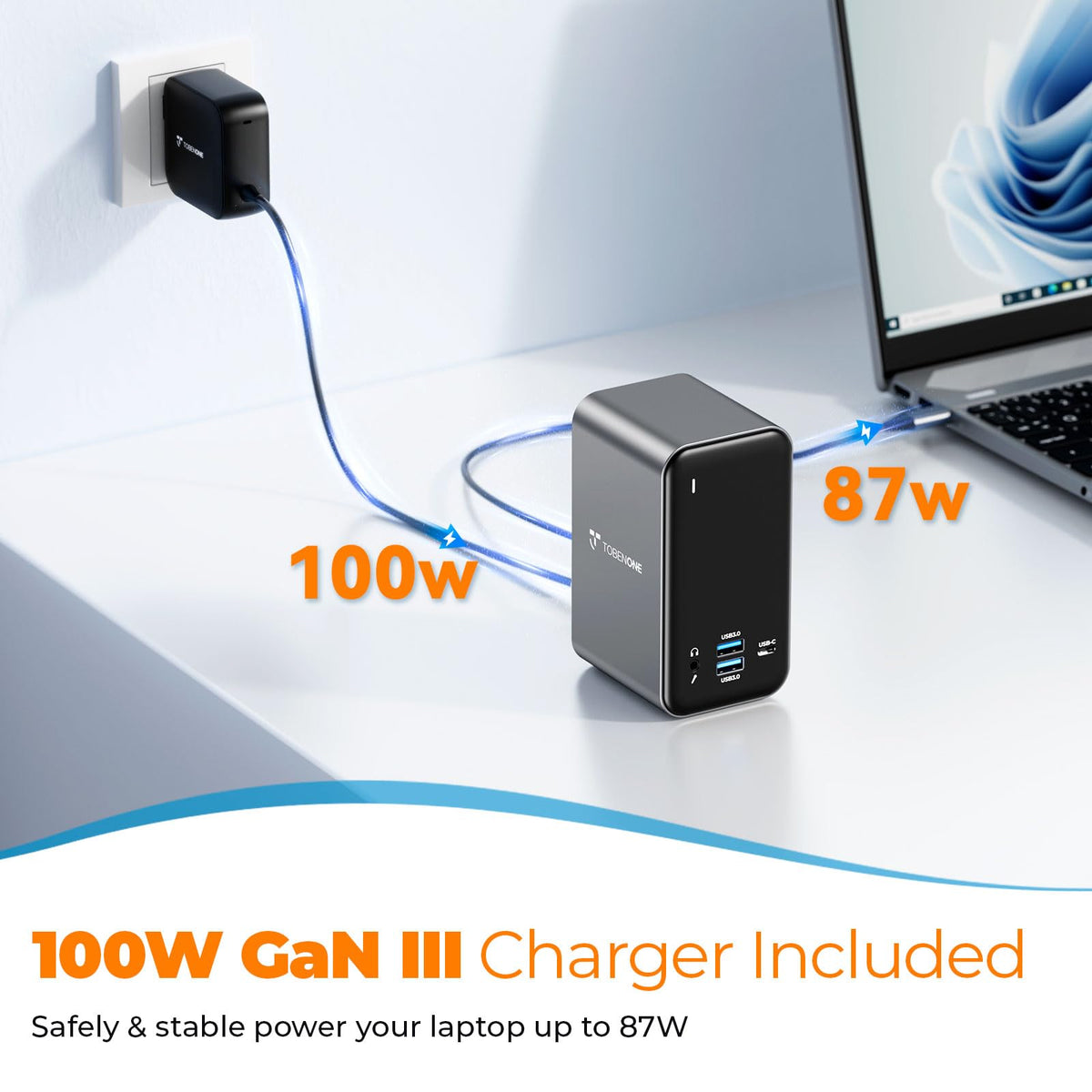 Plug-and-play docking station simplifies setup with no driver hassles.