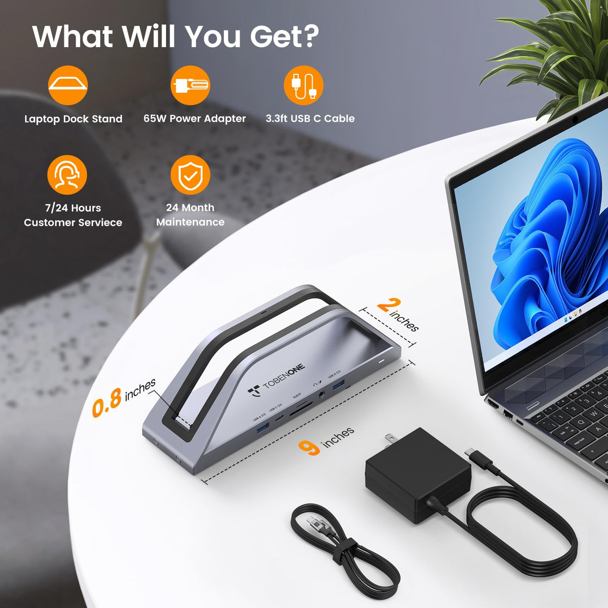 TobenONE RJ45 and audio jacks provide reliable networking and audio connectivity for meetings.