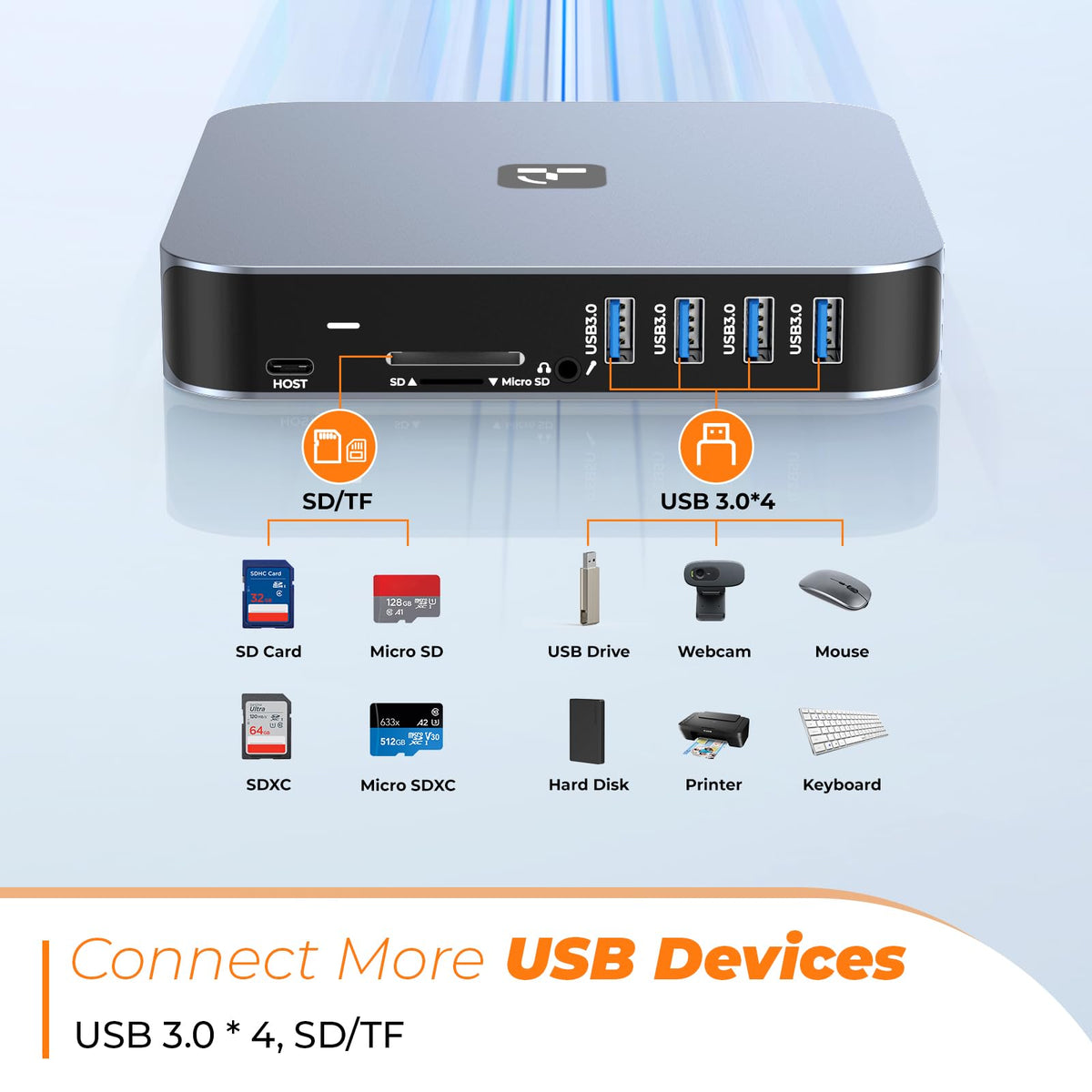TobenONE SD/TF card reader enables quick photo transfers for creators.
