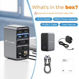 Travel-ready TobenONE docking station keeps your workspace organized on the go.