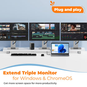 TobenONE UDS018 powers three displays for expanded workflow and productivity.