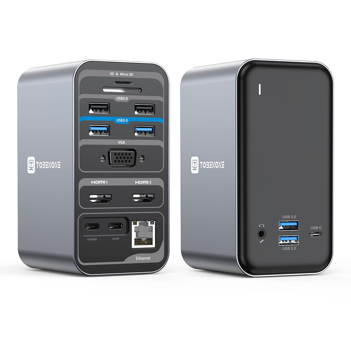 TobenONE USB-C docking station enables a seamless dual-monitor setup for multitasking.