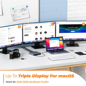 TobenONE USB-C docking station ports showcase comprehensive connectivity for peripherals.