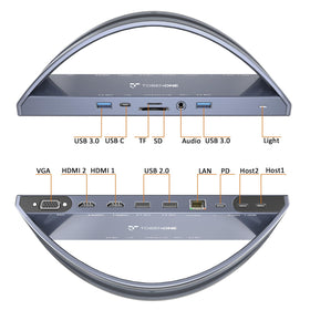 TobenONE VGA plus HDMI mirroring supports presentations to projector displays