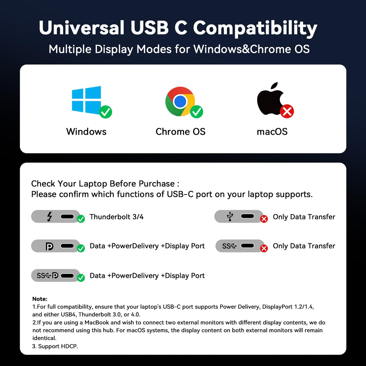 TobenONE Windows and Chrome OS compatibility streamlines setup for many laptops.