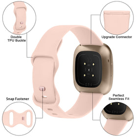 Tobfit 6-pack band for Fitbit Sense 2—colorful options to match outfits.