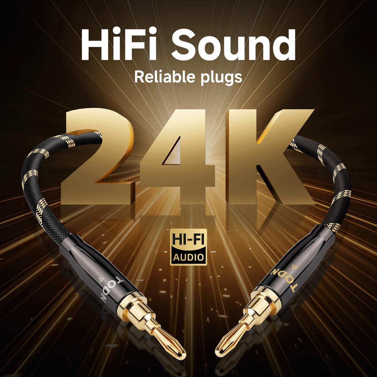 TODN 3 m length fits typical home theater speaker layouts.