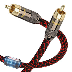 TODN Audiophile digital coaxial cable with RCA 75-ohm for clean digital audio transmission.