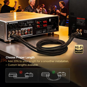 TODN cable featuring carbon fiber shell to minimize vibration and preserve detail.