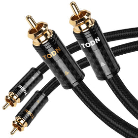 TODN audiophile RCA cable with silver-plated OCC core for cleaner high-end performance.