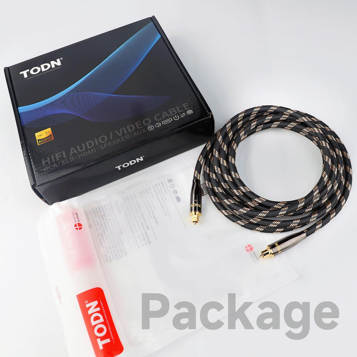 TODN gaming console audio cable compatible with PS4 and Xbox systems