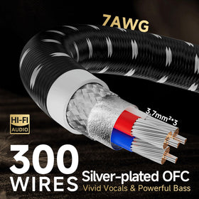 TODN HiFi Power Cable 3-core conductor assembly preserves current