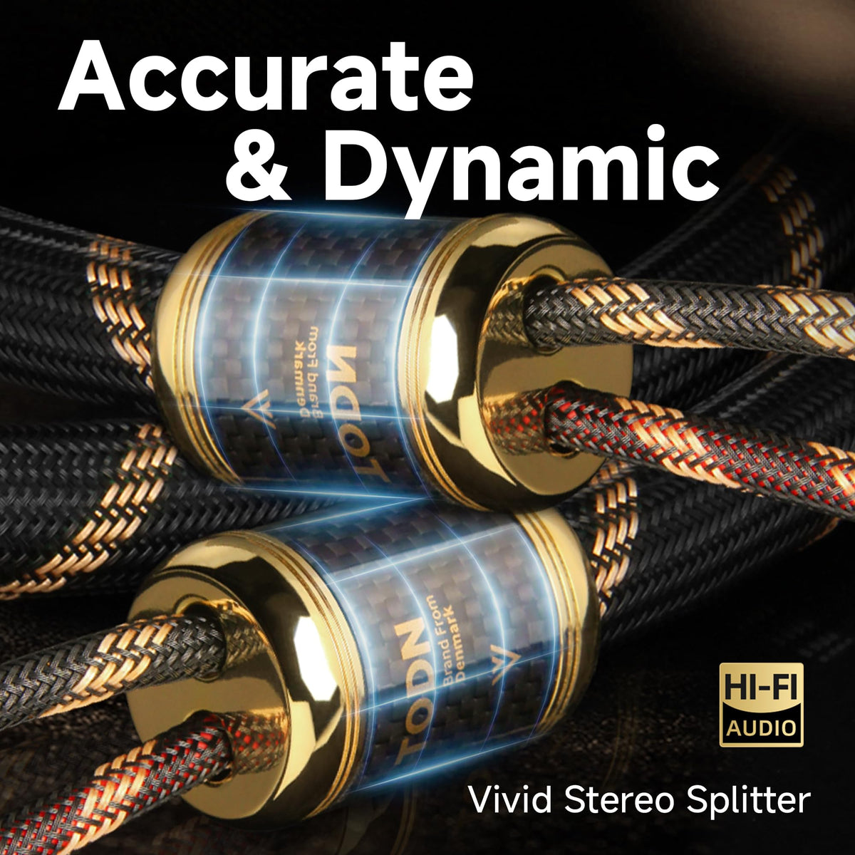 TODN color-coded polarity aids quick, correct amplifier-to-speaker wiring.