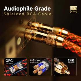 TODN RCA connectors with gold‑plated plugs for stable, long‑lasting connections.