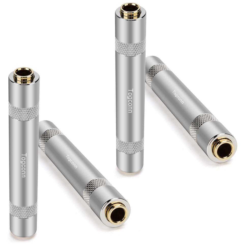 Togconn 4-pack TRS/TS couplers in durable metal housing