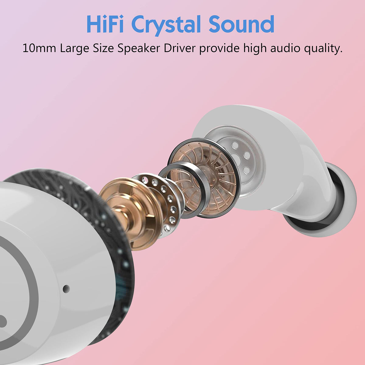 Togetface Bluetooth 5.0 kids earbuds offer stable connection and low latency.