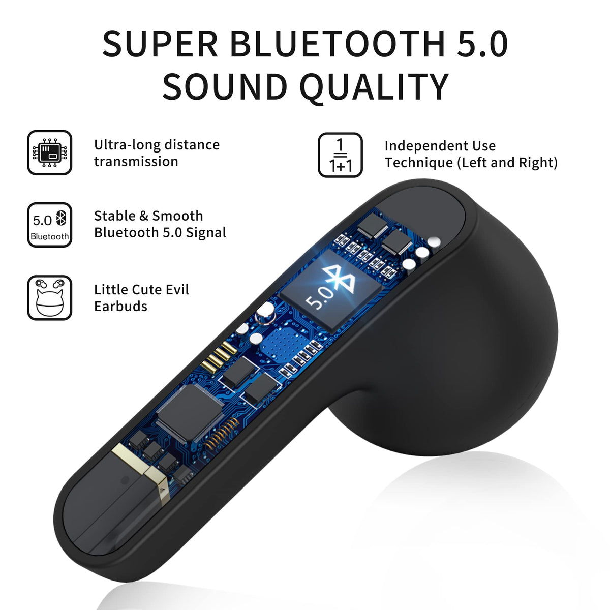 Togetface earbuds in charging case for easy on-the-go power and storage