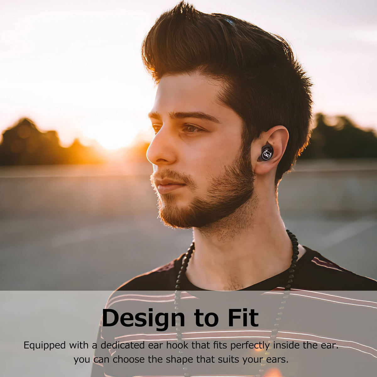 Ultra-light Togetface earbuds fit securely for comfortable all-day use by children.