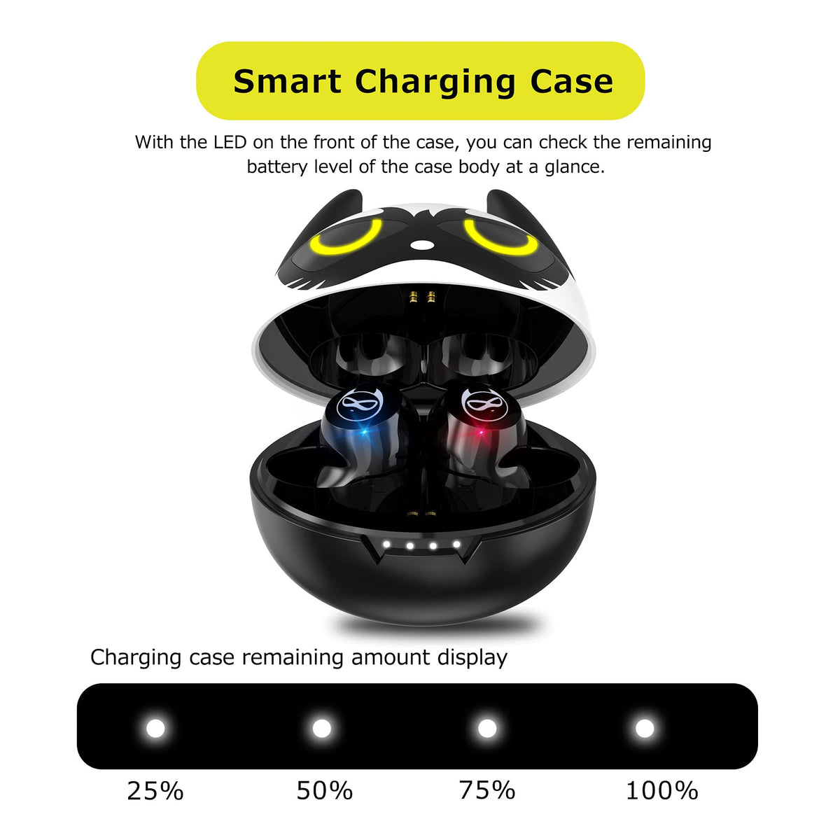 USB-C fast charging powers Togetface kid earbuds quickly for longer study sessions.