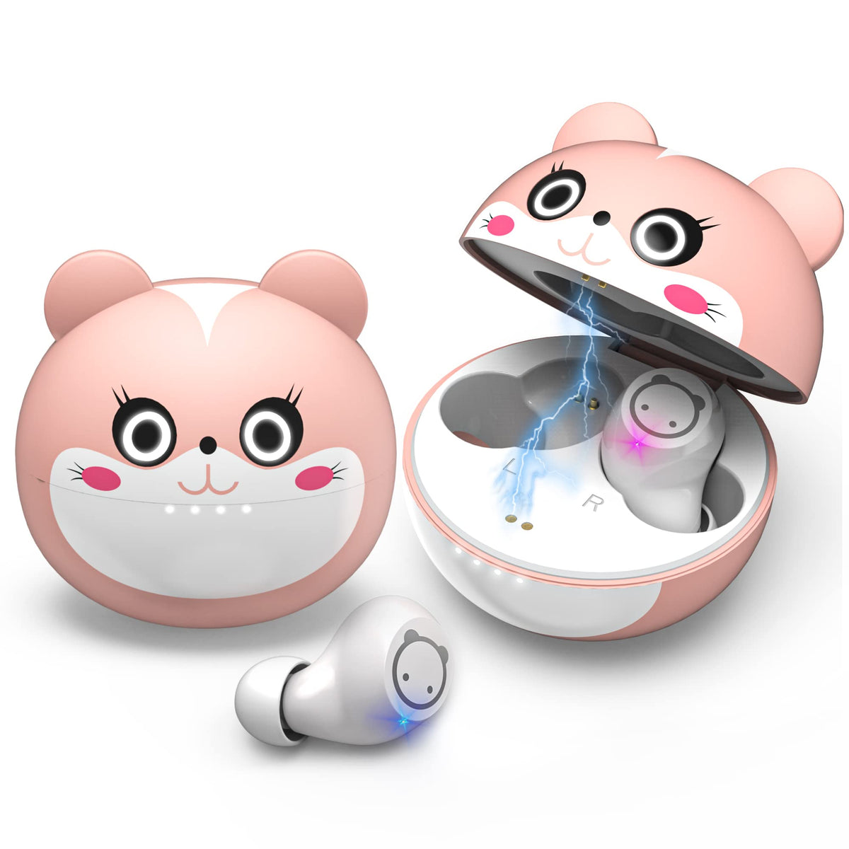 Togetface kids earbuds with cat shape design for playful style and secure fit.