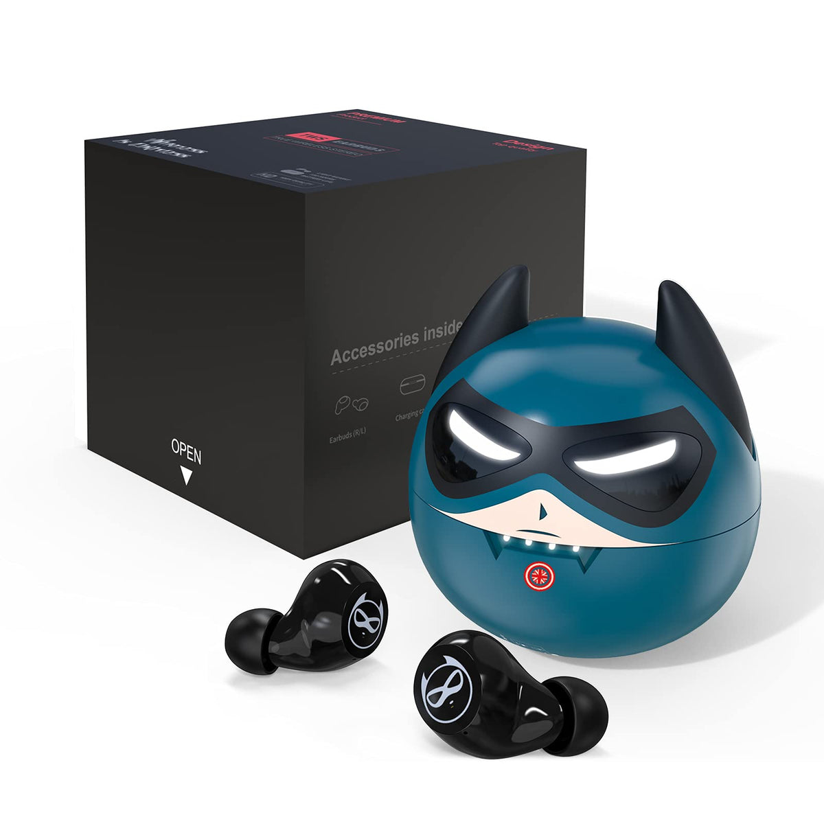 Togetface Kids Earbuds magnetic charging case keeps buds secure