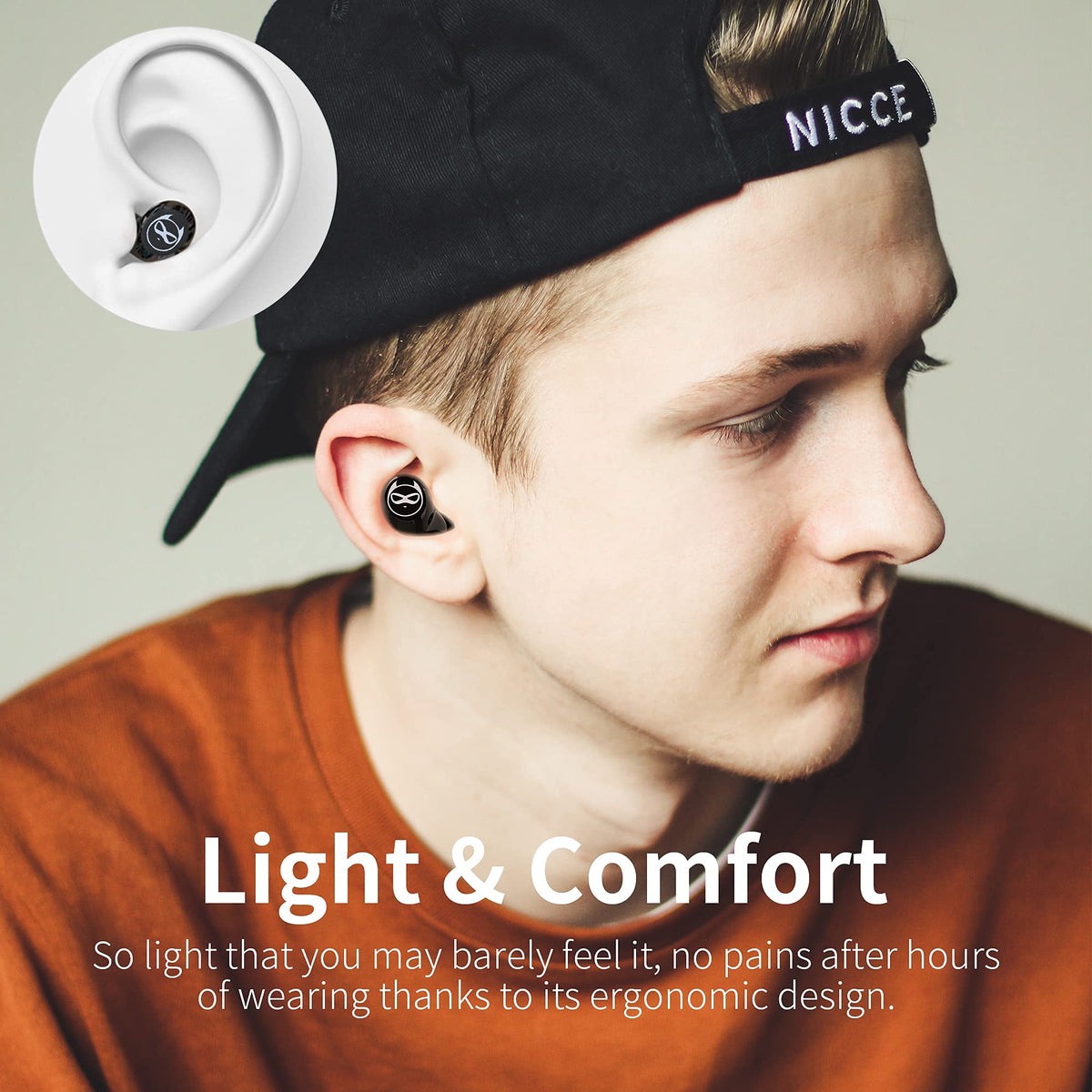 Three ear tip sizes for Togetface kids earbuds ensure a comfortable fit in small ears.