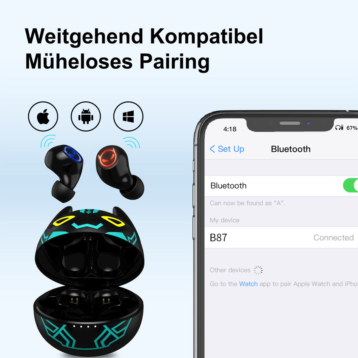 Togetface kids wireless earbuds ergonomic fit for all ears.