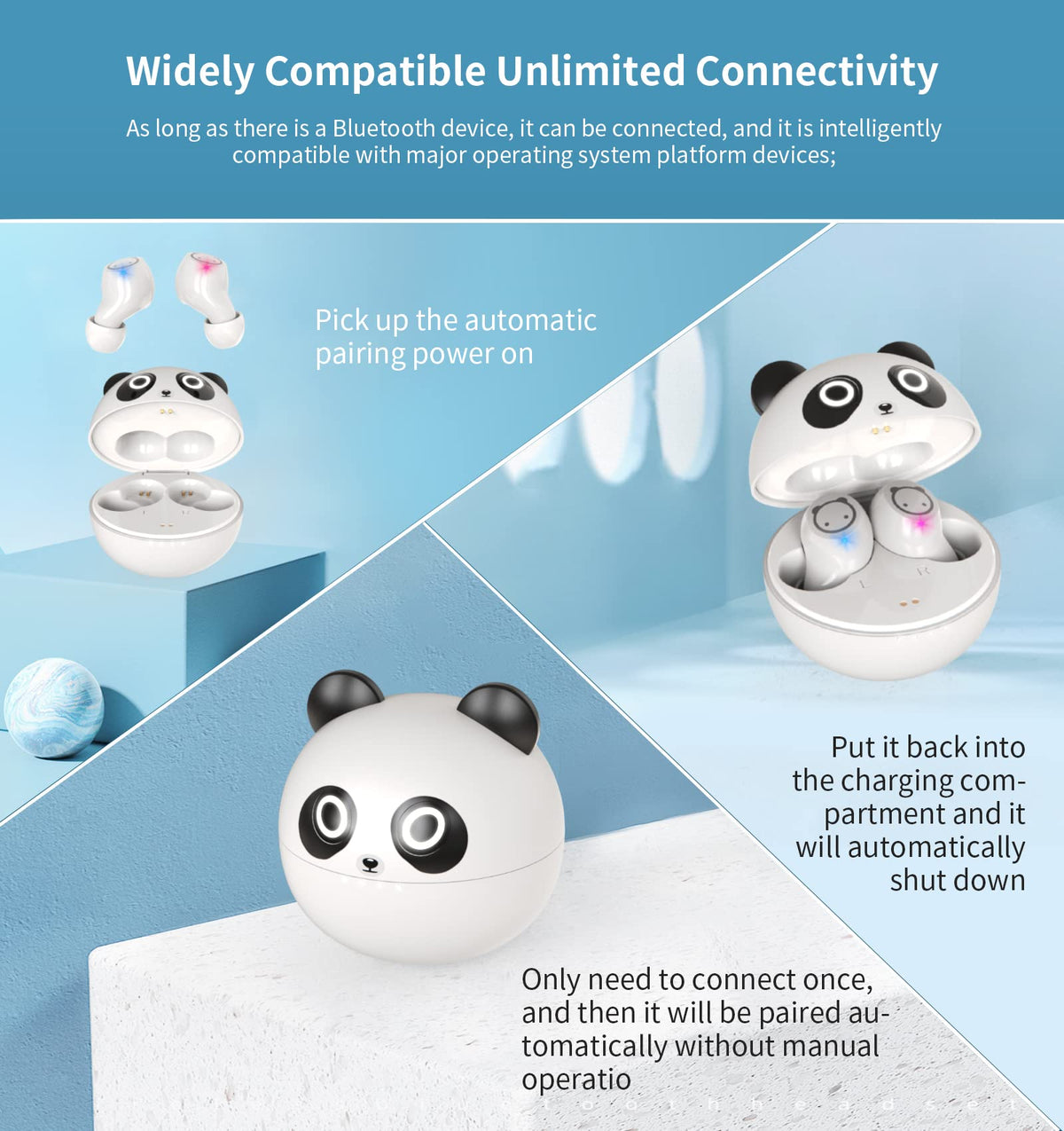 Togetface kids earbuds with noise canceling for clearer calls.