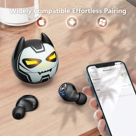 Togetface kids earbuds penguin side view highlighting the compact charging case.