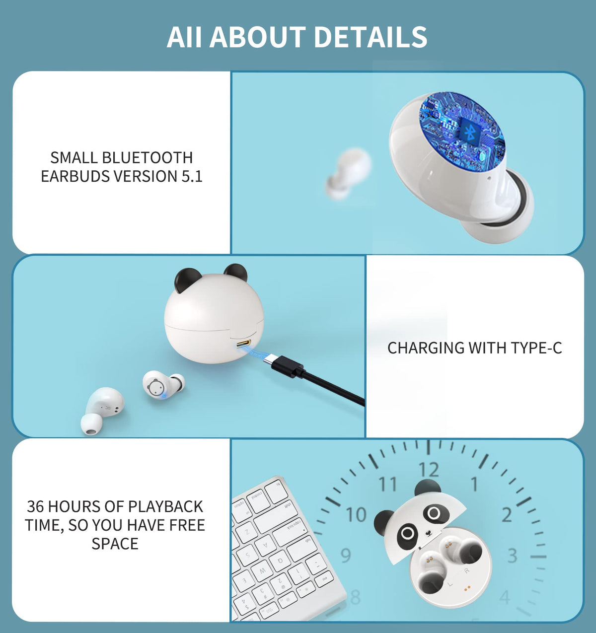 Togetface kids earbuds compatible with tv, tablet, and phone for versatile use.