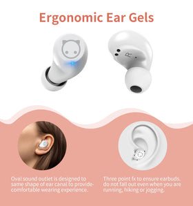 Togetface pink earbuds cat-shaped design adds playful flair during workouts.