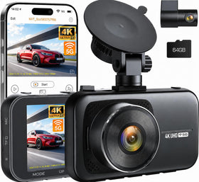 TOGUARDGO 4K front dash cam for sharp license plates and clear road details.