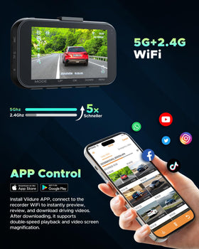 TOGUARDGO 5G Wi-Fi app control lets you view clips on your phone.