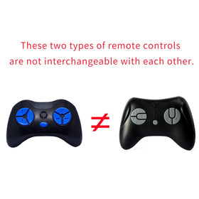 ToiCottage remote close-up of blue buttons illustrating clear controls and ergonomic layout