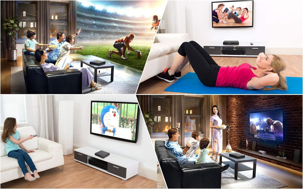 Tojock retail box with included HDMI and AV cables for out-of-box setup