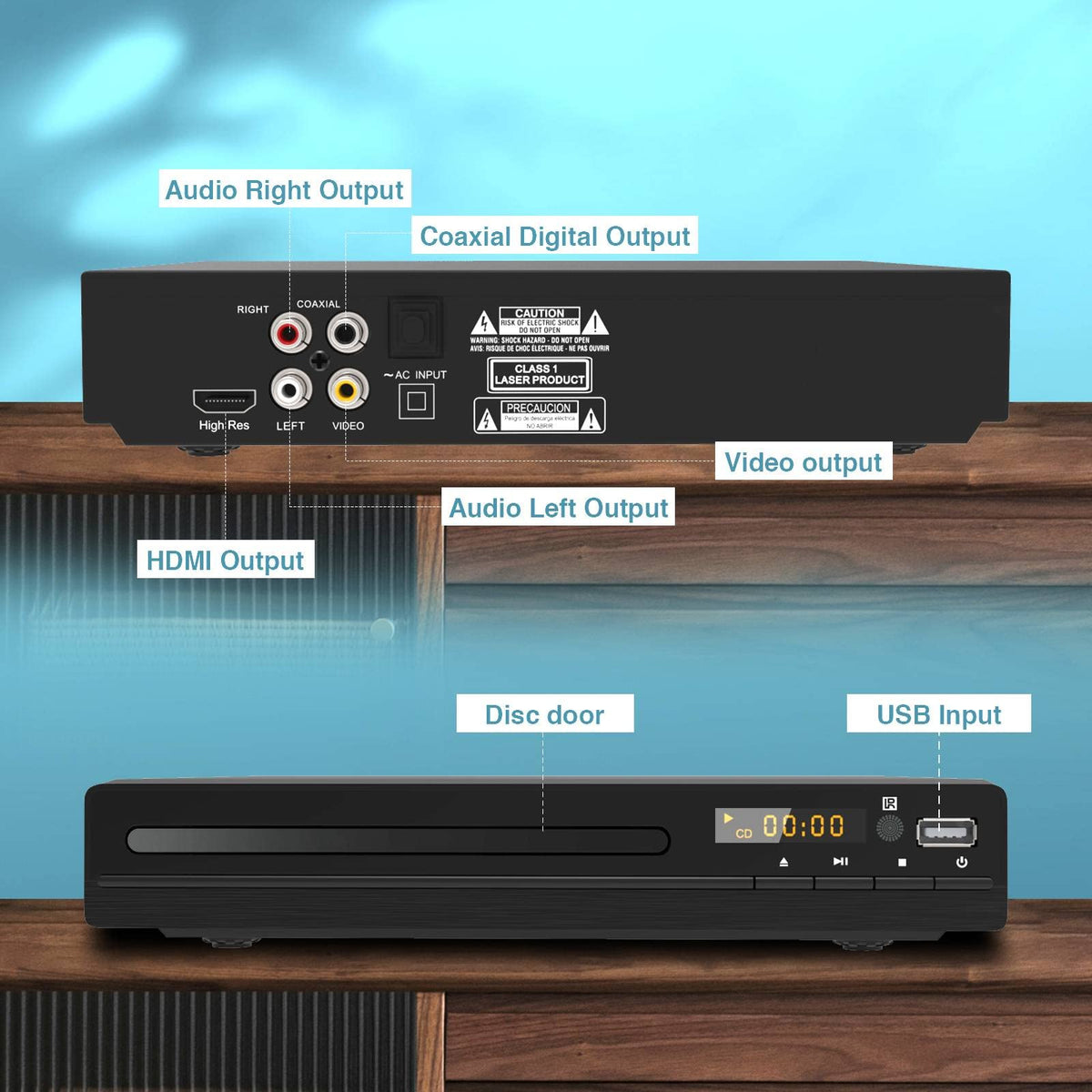 Tojock USB port playing video from flash drive for flexible media access