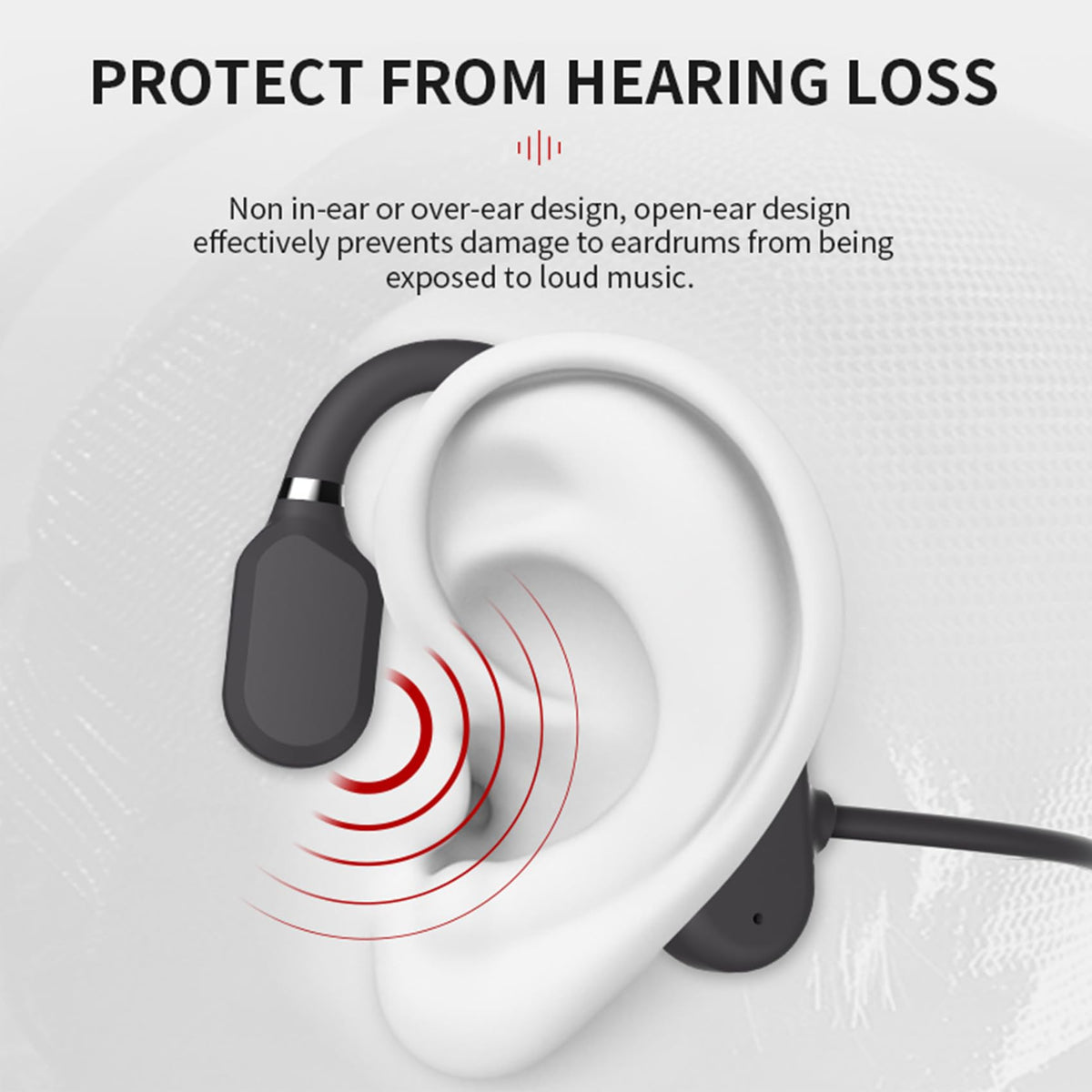 TOKANI ergonomic sport-fit provides secure wear without covering the ears.