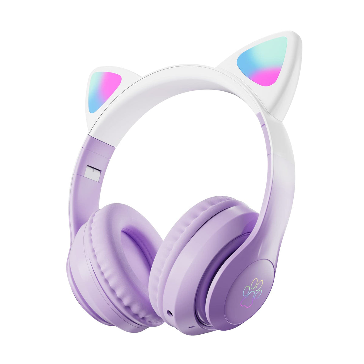 TOKANI Kids cat-ear headphones with LED lights for vibrant fun and safer listening.